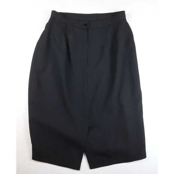 VINTAGE ADOLFO ATELIER WOMEN'S BLACK PENCIL SKIRT - SIZE 12 - Picture 4 of 4